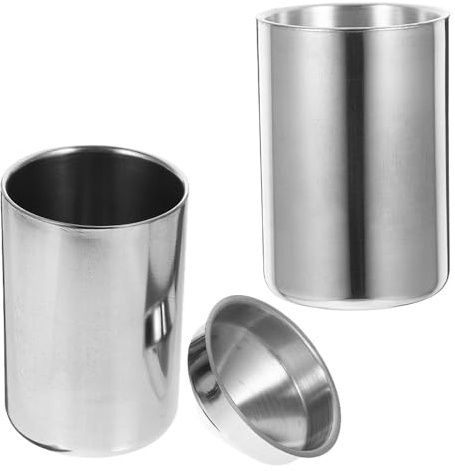 TOYANDONA Auto Aschenbecher in Silber aus Edelstahl 2 Stück Klein und mit Winddichtem Design Klein und für Auto Büro und Geschäftliche Nutzung