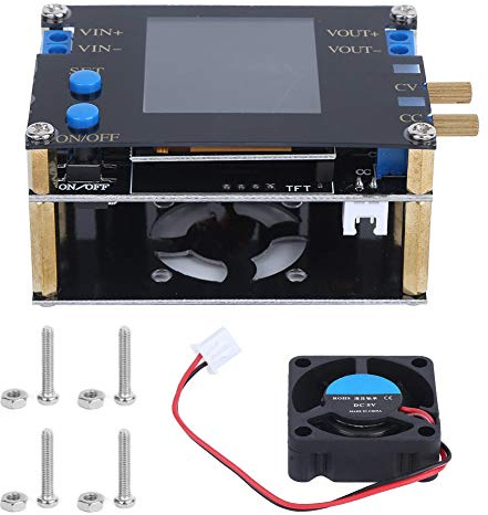 Fuente alimentacion Regulable DC, Módulo - Boost, 50W 4A 0,5–32V - Protección Completa, Pantalla LCD y Ventilador, Ideal para Electrónica y Proyectos DIY