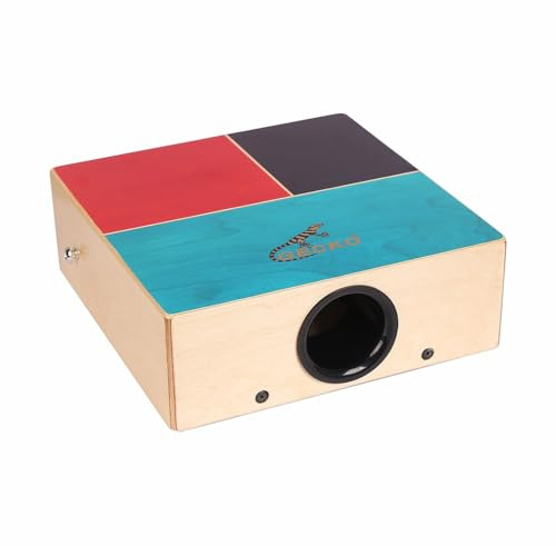 Aumotop Gecko Cajon-Trommel mit Einzigartigen Soundeffekten, Reisetrommel für Musiker, Handtrommel mit Saiten und Bongo für Vielseitige Auftritte, Handtrommeln aus Birkenholz