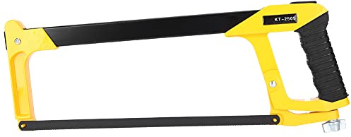 aqxreight Marco de Sierra – Sierra para Metales de Aleación de Aluminio con Ergonómico – de Mano KT 2505 para Cortes Precisos de 45° y 90° – Construcción de Tubo de Acero – Ideal para Bricolaje y