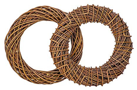 BooGardi Weidenkranz umwickelt · 9 Größen · Ø 30cm · Dekoration aus Naturweide · Reben Weidenring · Tischdeko Wanddeko Hochzeitsdeko · Dekokranz