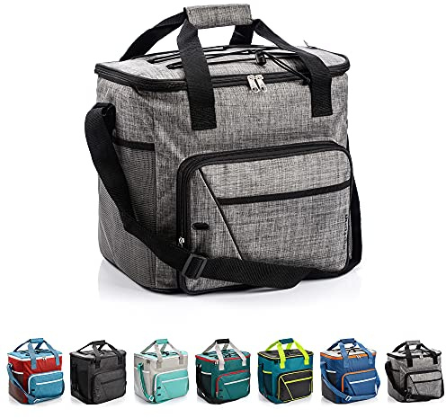 Bolsa Térmica Porta Alimentos 30L para Senderismo Aire Libre Playa Picnic Fiestas - Plegable Portátil Bolsa de Almuerzo