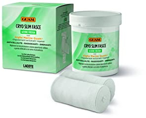 Guam, Cryo Slim Kältefunktionsbänder, mit Guam Meeresalgen, Gegen Cellulite, Straffend, Entwässernd, 2 Gebrauchsfertige Wiederverwendbare Bänder, 5,5 M X 10 Cm, Made in Itala