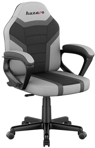 huzaro Ranger 1.0 Kinderschreibtischstuhl, Gaming Stuhl für Kinder, Grau | PC Stuhl Gaming Zocker Stuhl - Höhenverstellbar - Ergonomischer Schreibtischstuhl für Jugendliche und Jungen