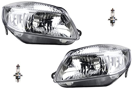 Johns, Scheinwerfer Halogen kompatibel zu Skoda Fabia 54 06-10 mit H4 Satz Links Rechts