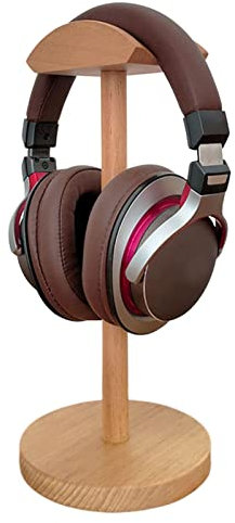 Fowybe Wood Headphone Stand - Nature Wood Headset Holder with Solid Heavy Base for All Headphone Sizes