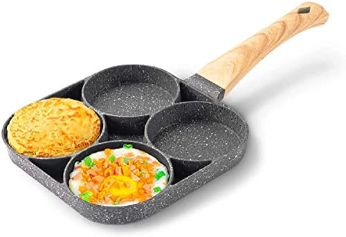 Pancake Pan Non Stick Pancake Pan,Egg Pan, 4-Cups Non-Stick Frying Pan,Multifunctional Omelet Pan