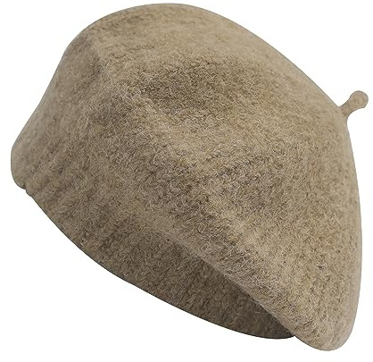 ZLYC Französische Baskenmütze aus Wolle für Damen, Winter, gestrickt, Baskenmütze, Künstlermütze