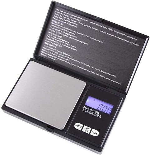 WWFAN Precision Jewellery Electronic Scale Jewellery Scale 0.01G High Precision Jewellery Scale Gram Scale - 100G / 0.01G Black (Color : 1000g/0.1g Black)