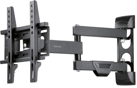 Hama TV Wandhalterung schwenkbar, neigbar, ausziehbar (TV Wandhalterung 19-50 Zoll, VESA 50x50 bis VESA 200x200, bis 25kg, mit fischer-Dübeln) schwarz