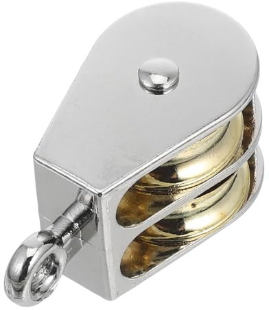 BELLIFFY Doppeltes Flaschenzugrad Aus Metall 52 Mm Doppelte Feste Umlenkrolle Schwenkrolle Für Kabelzugsystem