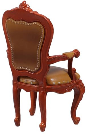 Garneck 1stück Miniatursessel Im Vintage-Stil Für Puppenhäuser Klassischer Und Realistischer Miniaturstuhl Für DIY-projekte Und Dekoration Gelb