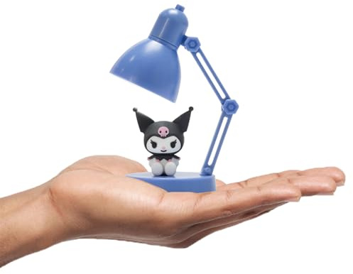 Blue Sky Studios Hello Kitty Mini Lamp with Toy Figure, Kawaii Desk Decor, Cute Collectible Gift - Kuromi