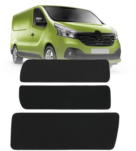 Teppiche Fußmatten Ersatz für Renault Trafic 2014-2024, Teppichbodenmatte 3-teiliges Set, Camping Wohnmobil Einstiegs-Teppichmatte, Eingangstürmatte, Enthalten Berührungsverschlüsse