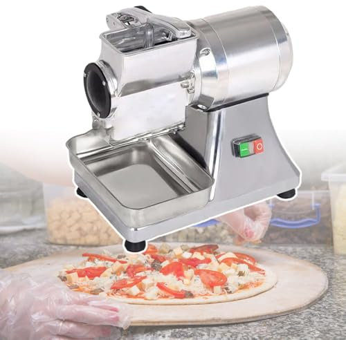 HCAUYNN Rallador De Queso Y Pan Rallado Y Pan Rallado para PizzeríAs, Molinillo De Alimentos EléCtrico Comercial, Fabricado En AleacióN De Aluminio Y Acero Inoxidable,110V
