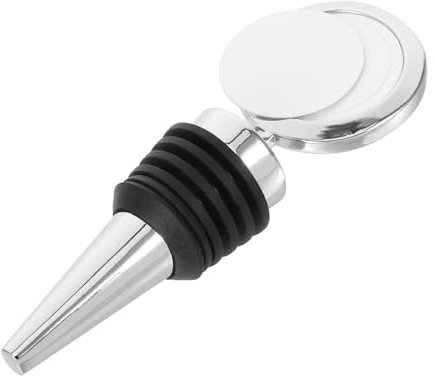 FELTECHELECTR Wine Bottle Stopper for Sublimation DIY Leakproof Red Wine Aluminum Alloy Sealer Decorative Liquor Bottle Accessory