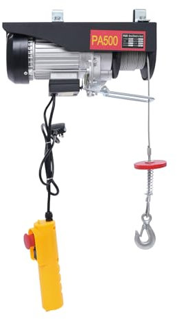 Electric Hoist Electric Pulley Crane Scaffold Hoist with Wireless Control & 2 Hooks, For Factories, Docks, Warehouses, 250kg(Single Cable), 500kg(Double Cable)