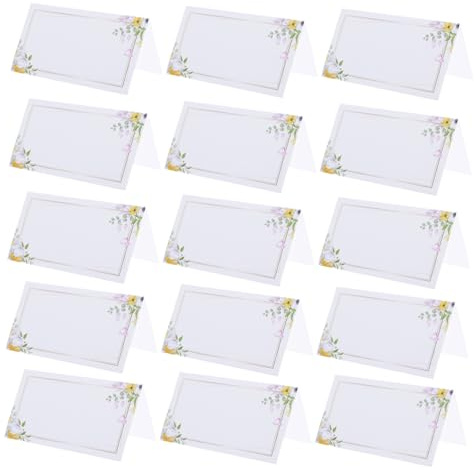 NOLITOY 100piezas Tarjetas De Lugar Diseño Floral Para Bodas Showers y Banquetes Tarjetas De Nombre Para Mesas Estampado Floral Vintage Para Asientos De Flores y Letreros De Recepción