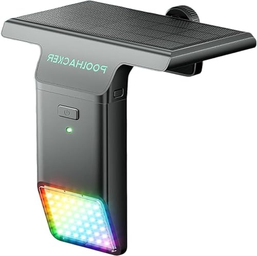 Poolside Solar Light,Solar Pool Lights for Inground Pool - 10-Color 4-Mode Light Sensing LED,Submersible Lights with Remote, Waterproof Design,Underwater Lighting with Timer Off