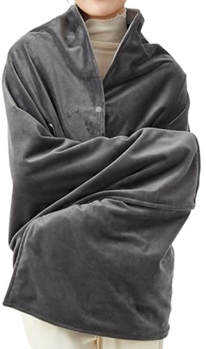 Huayeex Couverture Électrique | Couverture Chauffante Rechargeable sans Fil | Coussin Chauffant Ajustable à 3 Niveaux pour Genoux, Épaules, Femmes, Hommes, Hiver, Sommeil, Voyage