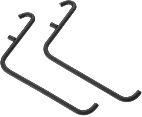 FOYTOKI 2 piezas Ganchos de Metal para Panel Perforado Soportes Resistentes para Organizador de Pared y Exhibición para Almacenamiento y Colgar Herramientas Garaje y Taller