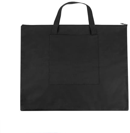 Alide Bolsa para Tablero de Dibujo A2, Multifuncional, con Asas, Impermeable, para Lienzo, Estuche para Pintura (63 x 53 cm, Negra)