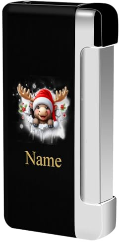loongway Feuerzeug Personalisiert Mit Individueller Name - Elegantes Sturmfeuerzeug Jetflamme Aus Metall Mit Blauer Flamme Outdoor Feuerzeug Gas Geschenkidee Für Herren Weihnachten Geburtstag