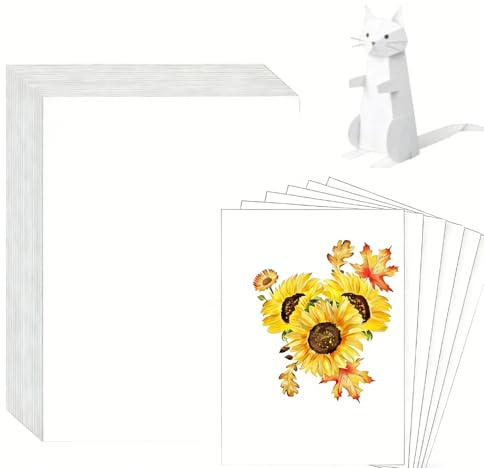 ASOUUNLD 100 Blatt Tonpapier A4 Weiß Druckerpapier 120 g/m² Fotokarton Bastelpapier Tonzeichenpapier Mehrzweck Kopierpapier für Basteln Scrapbooking Einladungen