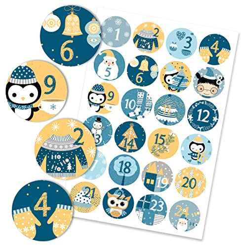 Papierdrachen 24 Adventskalender Zahlenaufkleber 2026 - Nr 31 - Sticker 4cm - zum Basteln und Dekorieren