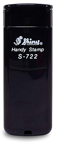 Personalisierbarer Taschenstempel Shiny S-722 ca. 14 x 38 mm in schwarz, mit eigenem Text, Logo oder Adresse selbst gestalten, Pocket Stamp