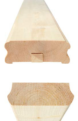 Schwedenhaus-Design - Handlauf Set Treppengeländer 115x40x2350mm (146+155) - orig. Schwedenhaus-Design Produkt Treppe, Balkon, Geländer, Stuhlbein, Tischbein, nordisches Fichtenholz