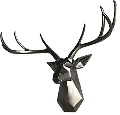 LJHSS Hirschkopf,3D Deko Schädel Hirsch Wandskulptur Wanddeko Geweih Modern Wanddekoration,Wohnzimmer, Schlafzimmer, Flur