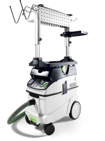 Festool Workcenter WCR 1000 T-LOC - Mobiler Arbeitsplatz im Systainer | Mit Plateau, Ablagewanne, doppeltem Werkzeughaken, 2 Lochwänden & Systaineraufnahme – höhenverstellbar 545–785 mm