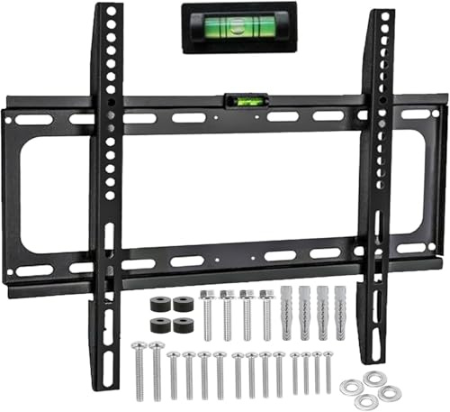 Wall Mount TV Bracket for 32-70”Inches Screens VESA 600x400mm 50 KG Load | TV Wall Mount Bracket 50 KG Load Capacity VESA 600x400 for Ultra Slim LED LCD Flat Curved Screen with Spirit Level Fixing Kit