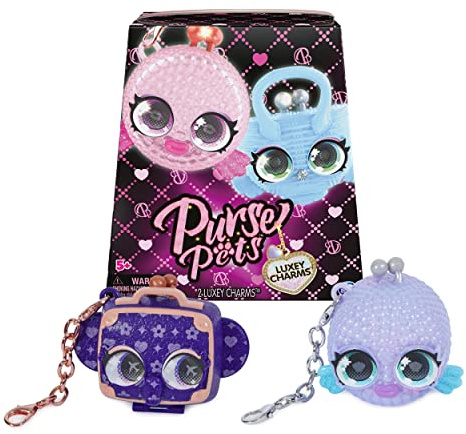 Purse Pets Luxey Charms, 2 Piezas coleccionables, Accesorios de Cartera para niños y Colgantes para Bolso de Hombro (los Estilos Pueden Variar), Monedero de Caja ciega, Regalos para niñas y