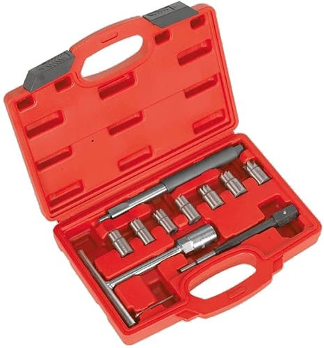 JOMAFA 11 Piezas Escariador de Asiento de inyectores Diesel escariador para Asientos de inyectores (Herramienta para Limpiar y descarbonizar inyectores)