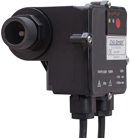 CHM GmbH® Durchflusswächter verkabelt, Druckschalter für Kreisel-, Tauch- Tiefbrunnenpumpen max. Druck 10 bar