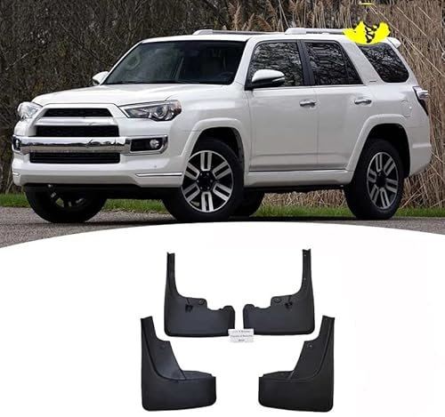 AMPACO 4 Pezzi Parafanghi per Auto per Toyota 4Runner 2018-2020, Car Gomma Parafanghi Paraspruzzi Decorare, Resistente Impermeabile Anteriore Posteriore Paraschizzi