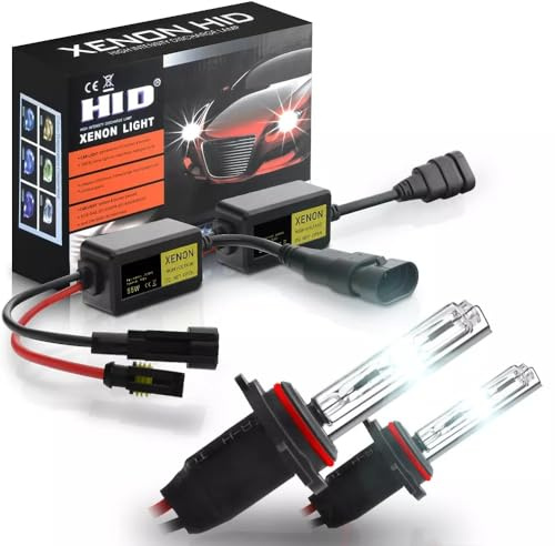 55W HID Xenon H7 Auto Scheinwerfer Lampe Conversion Kit + Vorschaltgerät, Halogen Scheinwerfer Ersatz Kit, 6000K/8000K/10000K/12000K (2 Lampen), 12000K