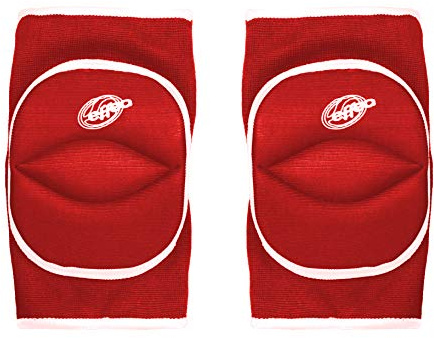 Morale Sport ginocchiera pallavolo con imbottitura snodata e foro posteriore (Large, Rosso)