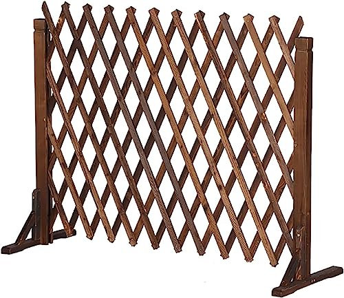 Wood Fence, Freestanding Telescopic Lattice Panels for Outside, Fence Panel Used As Home Decorative/Garden Grid Decoration/Pet Fence (Size : 80x160cm)