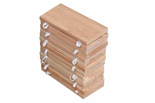 Mega Holz Rollweg aus Lärche 10m, Witterungsbeständig, Trittsicher, Stabil und rutschfest, 26 cm Breit, Holzweg für den Außenbereich, Gehweg Gartentritt