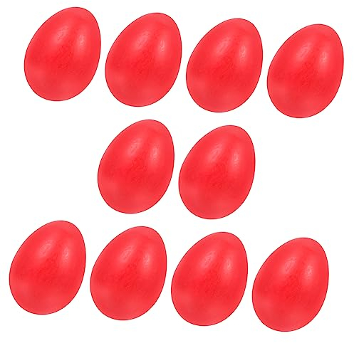 Garneck 10stücke Holz Eier Form Verzierungen Für Ostern Malerei Simulation Mit Rotem Farbstoff Holzdekor Für Osterdeko