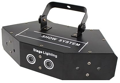Luces de fiesta para escenario de discoteca DJ DJ Disco Proyector de escenario Six Eyes RGB Light DMX Sound Actived Patterns Efectos Scaner Xmas Home Dance Party System Show para Navidad Halloween Kar