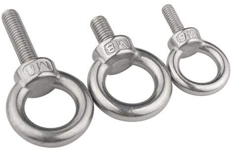 PZEOB Augenbolzen Hochwertige Schulter-Augenschraube, 304 Edelstahl-Augenschraube, M3, M4, M5, M6, M8, M10, Hebe-Augenmuttern, leicht zu transportierende Ösenschrauben Sicher und robust