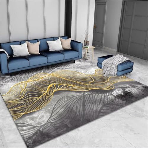 RUGMRZ Terassenteppich Moderne Geometrie, Mode, Einfachheit, Wohnzimmer, Sofa, Schlafzimmer, Anti-Rutsch Couchtisch Modern Teppich Grau Teppich Vorleger Living Room Rug 180X250CM