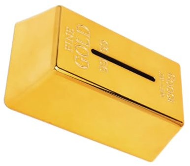 BUGUUYO Decorative Gold Tissue Box Holder Wall-mounted Plastic Napkin Box Simulated Gold Brick Storage Container for Home Office Restaurant