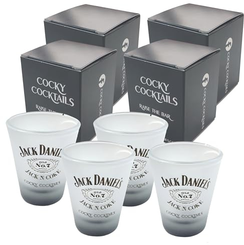 The Spice Specialist Verres à shot givrés Jack Daniels Jack n Coke par Cocky Cocktails (Lot de 4)