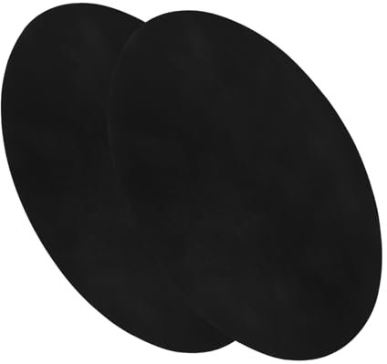 SOIMISS 2pièces Tapis Barbecue Rond Réutilisable PTFE Anti-adhérent Matériau Protecteur Sol pour Fumoirs Camping Et Barbecue Extérieur