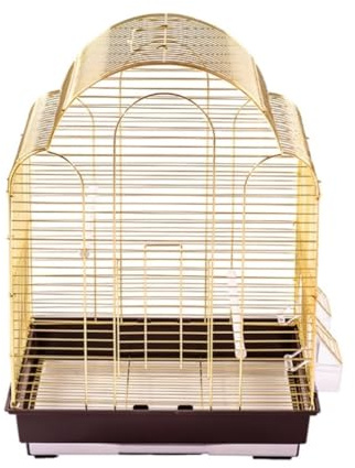 Vogelkäfig Vogelkäfig aus Metall mit Tablett und Querstange for Nymphensittiche, Sittiche, Wellensittiche, 42 x 30 x 57 cm